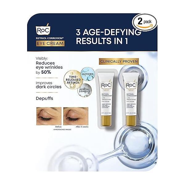 RoC Retinol Correxion Eye Cream 0.5 oz (Pack of 2)