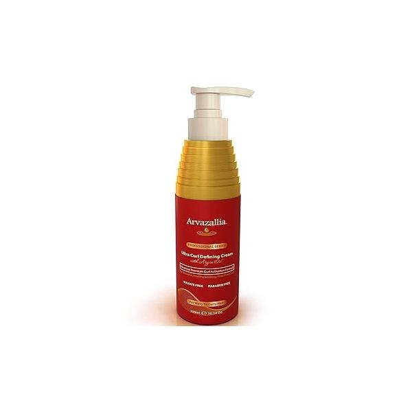 Arvazallia Ultra Curl Defining Cream with Argan Oil for Wavy and Curly Hair
