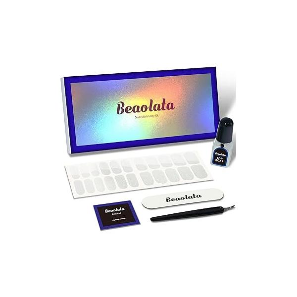 Nail Polish Strips, 44 Wraps, Stickers, Gel Easy Apply& Remove, Long Lasting, Salon Quality (Upside Red&Black&Gold)