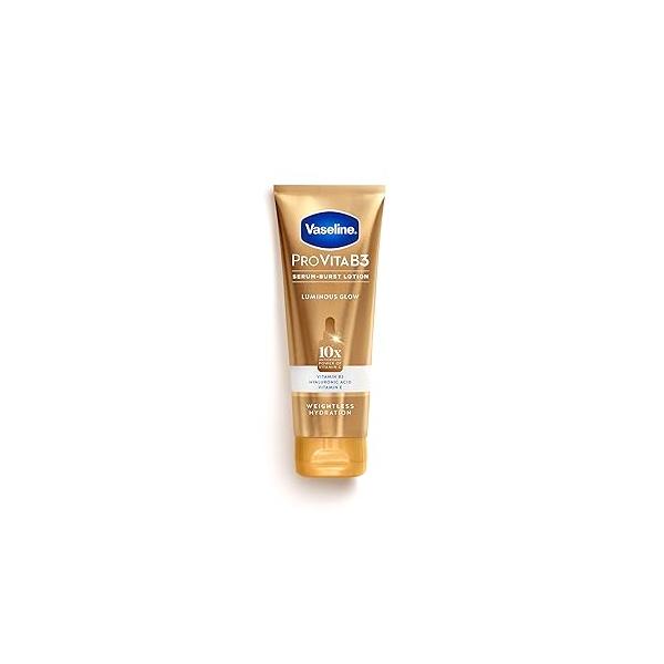 Vaseline Pro VitaB3 Serum Burst Lotion Luminous Glow Healthy, Glowing Skin, Lightweight 10x Antioxidant Power of Vitamin C with B3, Hyaluronic Acid & E, 7.5 Fl Oz