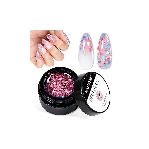 RARJSM 3D Sculpting Gel Clear Painting Polish Nail Art Designs No Wipe Chrome Powder Nails Charms Rhinestone Decoration Adhesive Glue Drawing Painted Sculpture Hard Gelpolish Curing Requires