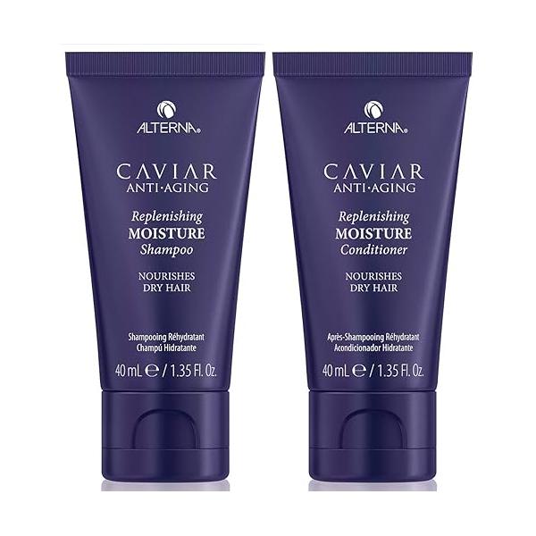 Alterna Haircare CAVIAR Anti-Aging Replenishing Moisture Shampoo and Conditioner Set, 16.5 Fl Oz | Protects, Restores Hydrates Sulfate Free