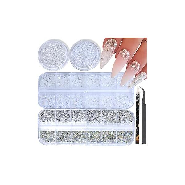 6 Boxes Nail Art Beads Metal Balls For Gold Silver Rose Steel Caviar Bubble DIY Crafts Decoration