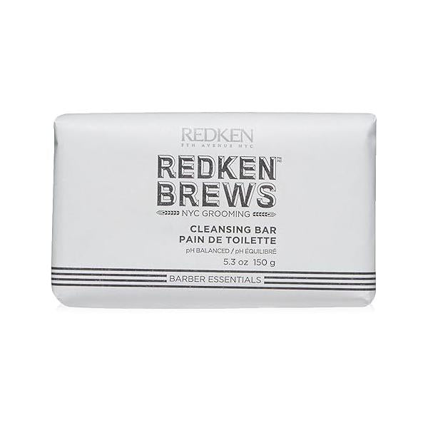 Redken Brews Men's Cleanse Bar - Multi-Purpose Soap For Face and Body All Skin Types, Moisturizing & Deodorizing With Clean Fresh Scent