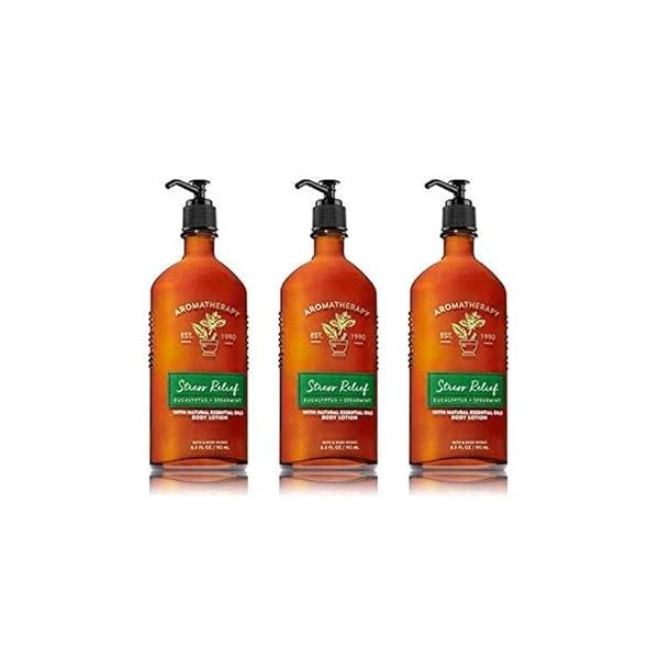 Bath & Body Works Aromatherapy Stress Relief - Eucalyptus + Spearmint Lotion, 6.5 Fl Oz, 2-Pack