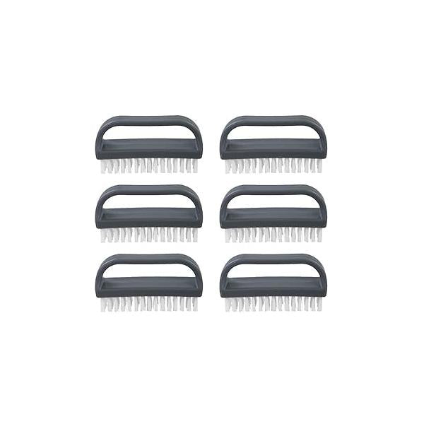 Superio Stiff Nail Brush with Handle 3 Pack Fingernail Scrub Cleaning Brushes for Toes and Nails, All-Purpose Home, Kitchen, Work