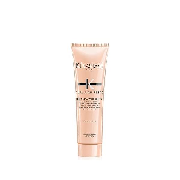 KÉRASTASE Curl Manifesto Hydratation Essentielle Conditioner, Lightweight Detangles, Smooths & Prevents Frizz for All Wavy, Very Curly Coily Hair, 8.5 Fl Oz