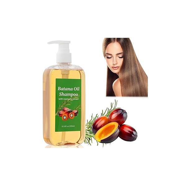 Rosemary Oil Shampoo, Shampoo De Batana, Nourishing Hair, Soft and Fluffy, Suitable for Dry Unisex 10FLOZ