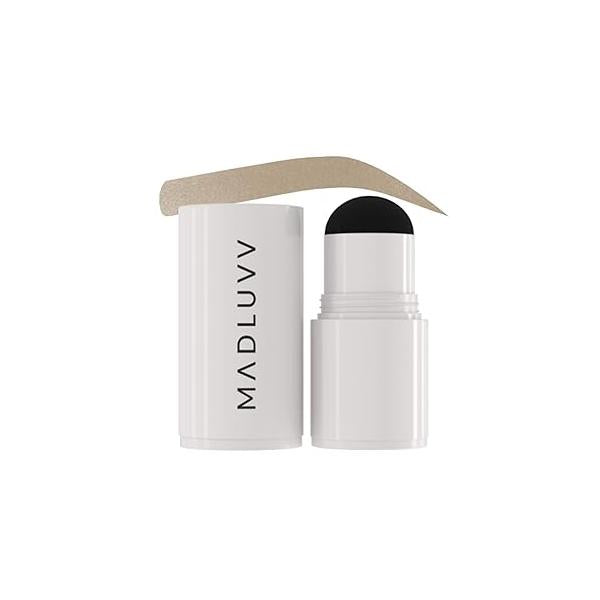 MADLUVV Brow Stamp Refill* - Color for Brows & Root Touch Up Women Men, Instantly Conceal Hair Loss, Grey Hair, Thinning with Stain-Proof/Smudge-Proof Powder Formula (Dark Brown)