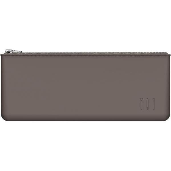 FERYES Silicone Makeup Brush Bag - Elegant Cosmetic Brushes Pouch with YKK Zipper, Travel Tools Organizer -Khaki