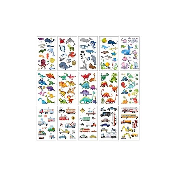 Apeso Christmas Temporary Tattoos for Kids, 24 Sheets Fake Cute Tattoo Stickers Waterproof Body Face, Birthday Party Favors Supplies Stocking Stuffers Gifts Boys Girls