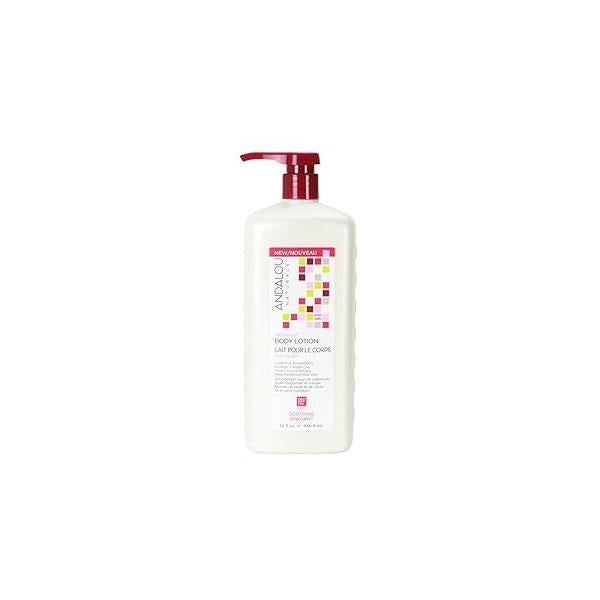 Andalou Naturals 1000 Roses Soothing Body Lotion, 32 Fl. Oz Value Size, Sensitive Skin Lotion with Cocoa Butter, Shea Aloe Vera & Rosehip Oil