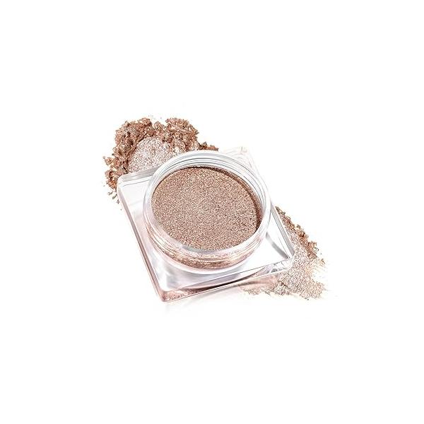 Beige Simmer Cream Eyeshadow, Nude High-Pigment Long-Lasting Single Eye Makeup, Silky Waterproof Blendable Formula Natural Mini Crème Brightener shadow Palette for All Skins Multi-Use Highlighter