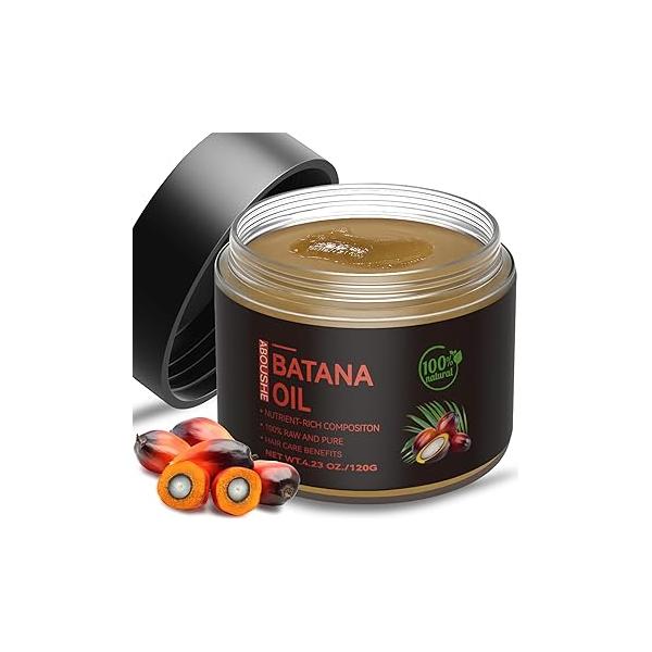Raw Batana Oil for Hair Growth - 100% Pure, Organic Dr. Sebi Mask from Honduras Unrefined Thicker, Stronger Hair, Prevents Loss Women & Men 4.2 OZ