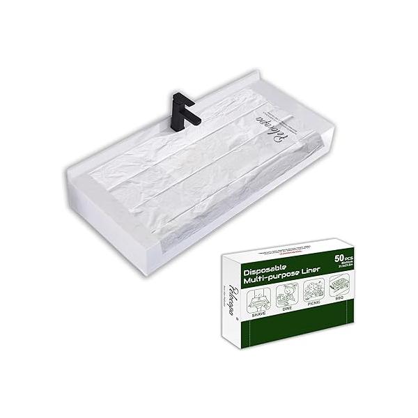 Disposable Hair Beard Catchers, Sink Liners for Trimming, 20 Pcs Large Covers Grooming