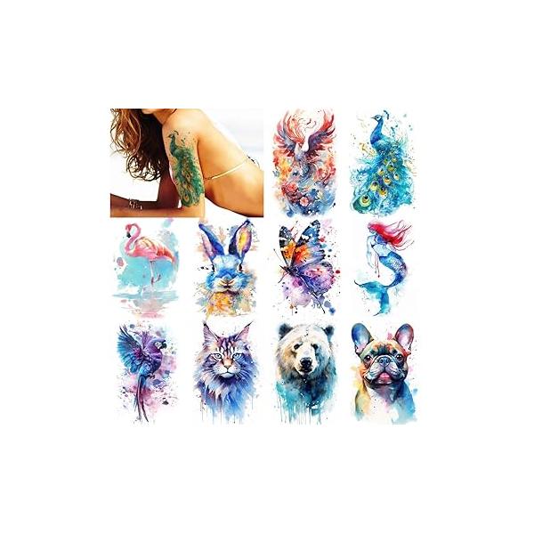 Bulk Halloween Temporary Tattoos Face Tattoo for Adults, Decoration Fake Scars Zombie Horror Bloody Women Girls,Wounds Party Cosplay Costumes Accessories