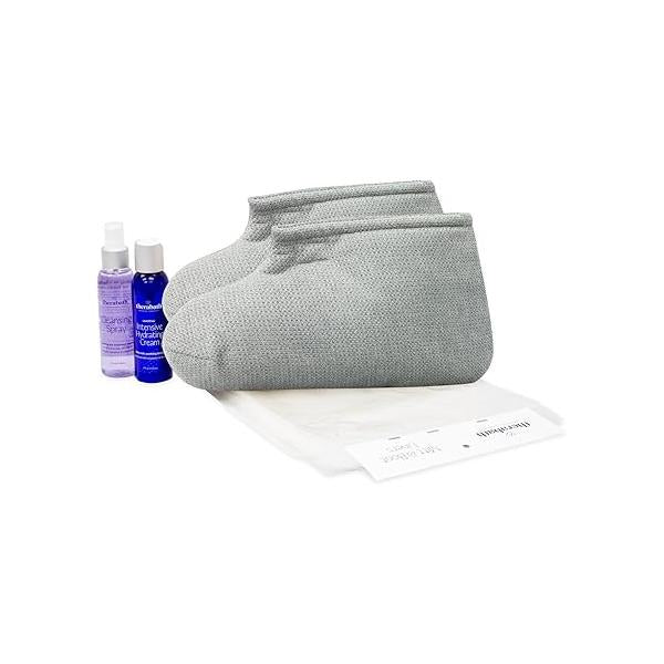 Therabath Foot ComforKit for Paraffin Wax Bath, Arthritis and Skin Therapy, Includes 2 Insulated Boots, 100 Liners, 4 oz. Pre-Treatment Spray, Intensive Hydrating Cream, Home or Spa, Made in USA