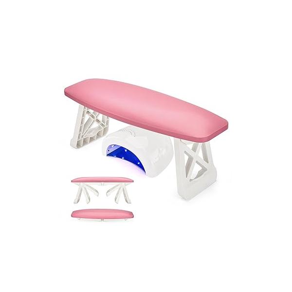 Nail Arm Rest for Nails Tech Must Have, 15.2 Inches Large Foldable Hand Foot Stand Cushion Pillow Clients, Manis & Pedis Supplies Stations