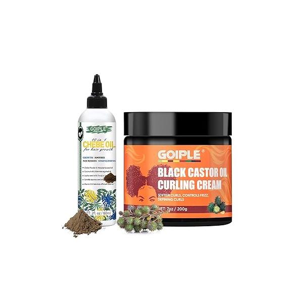 Natural 10 in 1 Chebe Oil Moisturizer for Scalp, African Powder Hair Growth Stronger, Thicker, Longer All Types(2pcs)