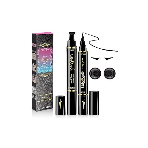 iMethod Eyeliner Stamp 2 Pens Winged Stamp, Perfect Wing Cat Eye Long Lasting Liquid Liner, Waterproof & Smudgeproof Makeup