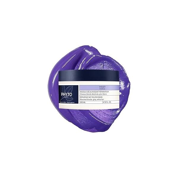 Phyto Purple Repairing Hair Mask for Blonde Highlighted - Neutralizes Yellow Tones, Reduce Brassiness & Condition Dry, Damaged Hair|200ml
