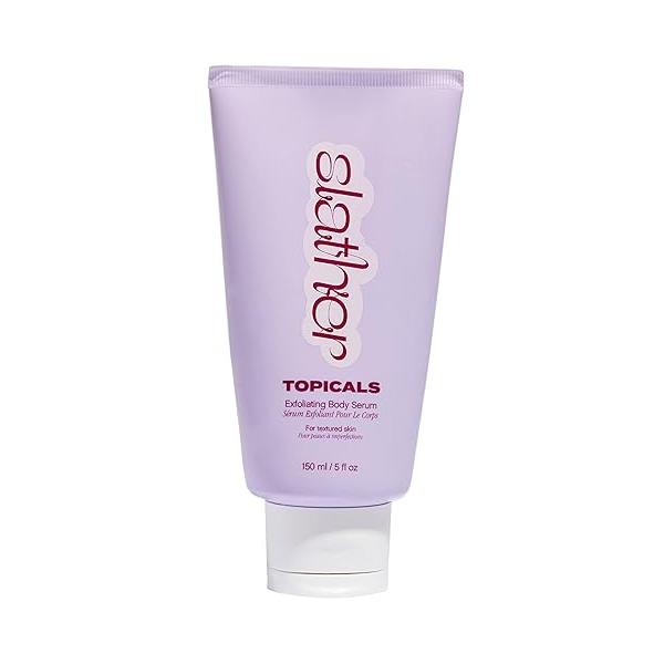 Topicals Slather Exfoliating Body Serum - With Retinol, Squalane, Urea and AHAs for Bumpy, Rough or Textured Skin AHA (5 Fl Oz)