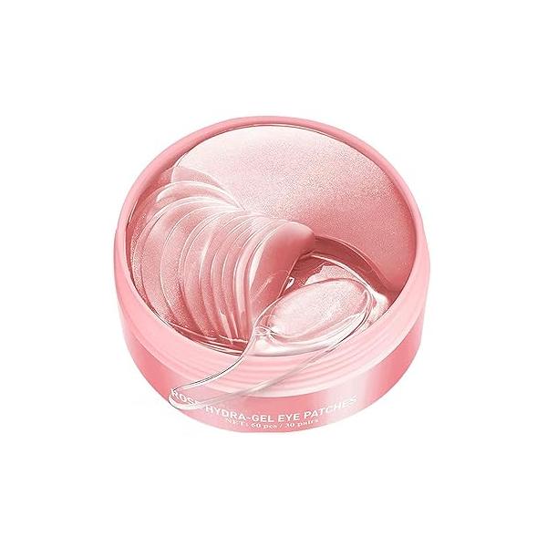 AKARY Eye Patches Rose Hydra-Gel Mask Sheet Lady Skin Care Pad Remove Fine Lines Smooth Repair the Eyes Skin, Under Gel for Moisturizing and Relieving, Firm Look of Area