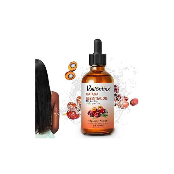 Batana Oil, Scalp & Hair Strengthening Oil for Growth, Dandruff Removal and All Types(Batana 2 Fl Oz)