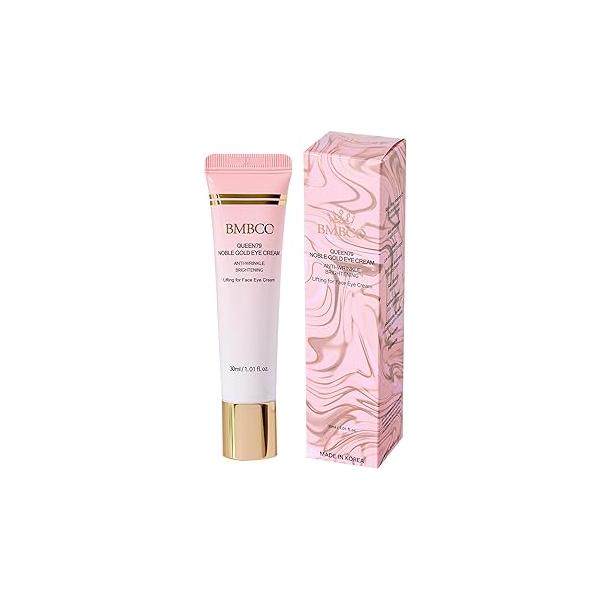 24K Gold Eye Cream - Dark Circle & Wrinkle Treatment, Hydrating Brightening Under Care, Anti-Aging Firming for Fine Lines, Korean Skincare Women Men