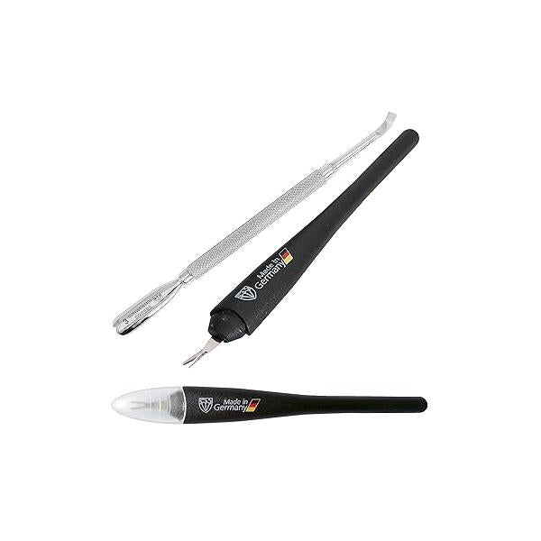 3 Swords Germany - Brand Quality Cuticle Knife Trimmer Remover Cutter (1pc.) Manicure Pedicure Grooming for Professional Finger & Toe Nail Care by Swords, Made in Solingen