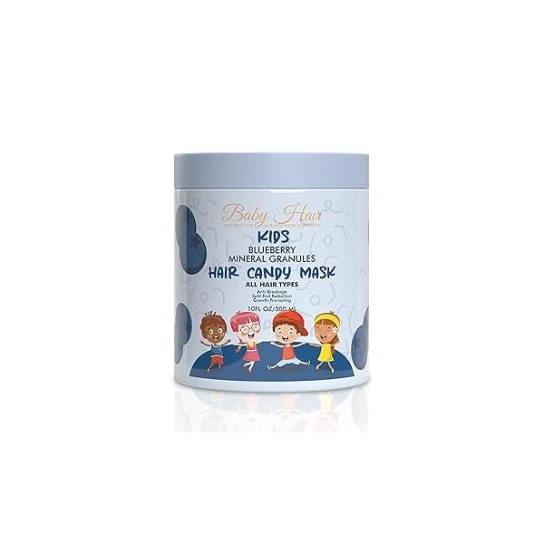 BABY HAIR - Blueberry Mineral Hair Candy Mask, Sulfate-Free Kids Conditioner Mask with and Strawberry Oil, Aloe Vera, Biotin, 10 fl.oz.