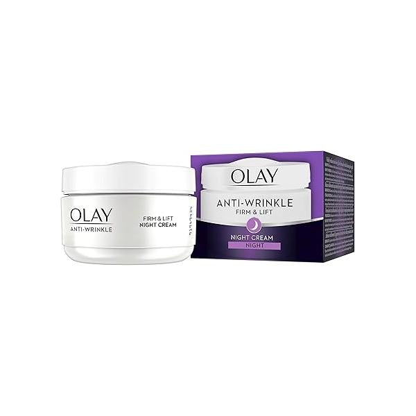 Olay Anti-Wrinkle Firm and Lift Night Cream for 40+, 1.7 Ounce