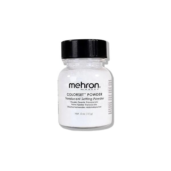 Mehron Makeup Colorset Powder | Translucent Setting Special Effects, Halloween, & Film 0.5 oz (14 g)