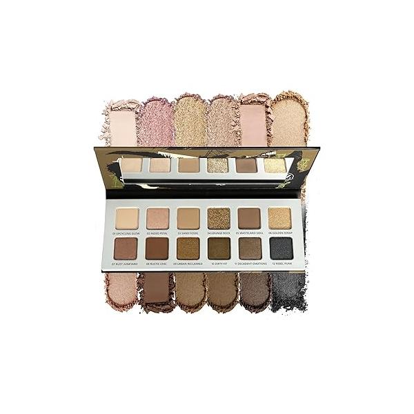 Afflano Neutral Nude Eyeshadow Palette, Matte Shimmer Beige Brown Palette Highly Pigmented, Blendable Natural Colors Long-Wear, Eye Shadow for Women Eyes Daily Grunge Makeup