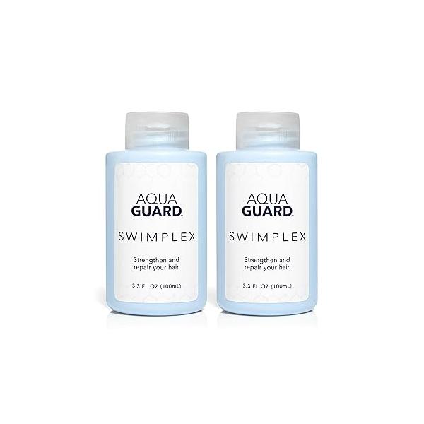 AQUA GUARD SwimPlex | No More Dry, Brittle Strands Reverses Damage Caused by Chemicals and Minerals in Water Made California Paraben, Phthalate, Gluten-Free 3.3 oz (2 Pack)