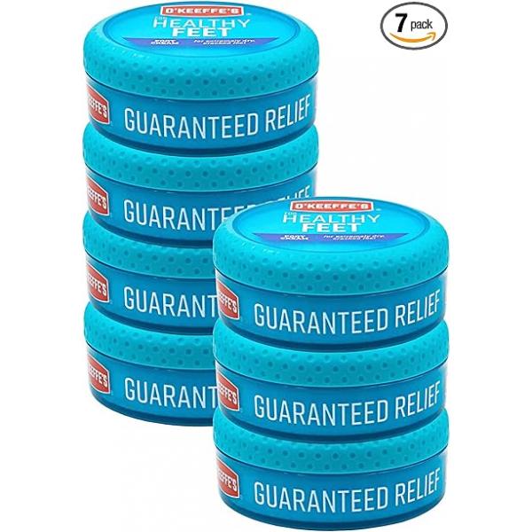 O'Keeffe's K0320001-7 Healthy Feet Foot Cream in Jar (7 Pack), 3.2 oz