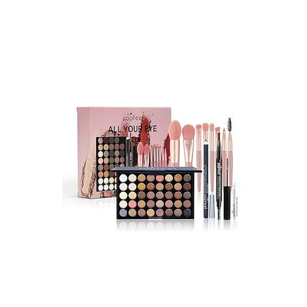 All in One Makeup Kit For Teenager Girls, Full Starter for Women Beginners Includes Eyeshadow Palette, Eye Brush, Mascara, Eyebrow Pencil, Eyeliner Pencil