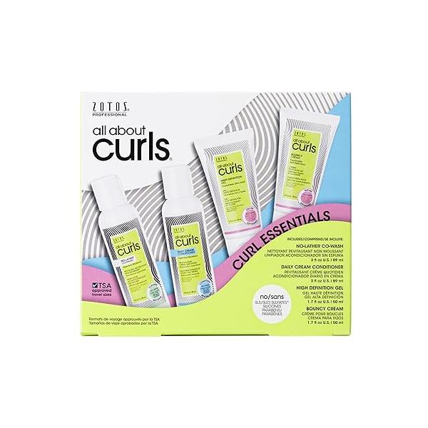 All About Curls Essential Moisture Starter Kit | 4-Piece Set Cleanse, Condition, Moisturize, Define Curly Hair Types