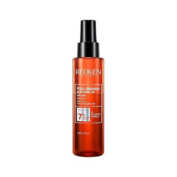 Redken Sulfate Free Frizz Dismiss Anti-Static Oil Mist For All Hair Types - Tames Flyaways & Unwanted Static With Babassu