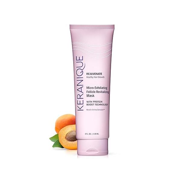 Micro Exfoliating Mask for Scalp & Hair - Keranique Clarifying Scrub Women Cleansing Moisturizing Detox Conditioner Creates Foundation Fuller Growth Exfoliator