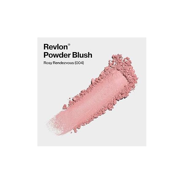 Revlon Powder Blush Face Makeup, High Impact Buildable Color, Lightweight & Smooth Finish, 006 Naughty Nude, 0.17 oz
