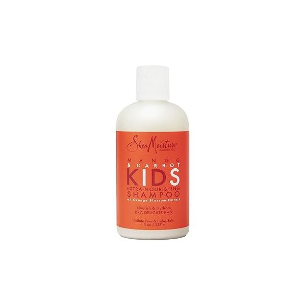 SheaMoisture Extra-Nourishing Shampoo hair care for Kids Mango Carrot with Shea Butter 8 oz