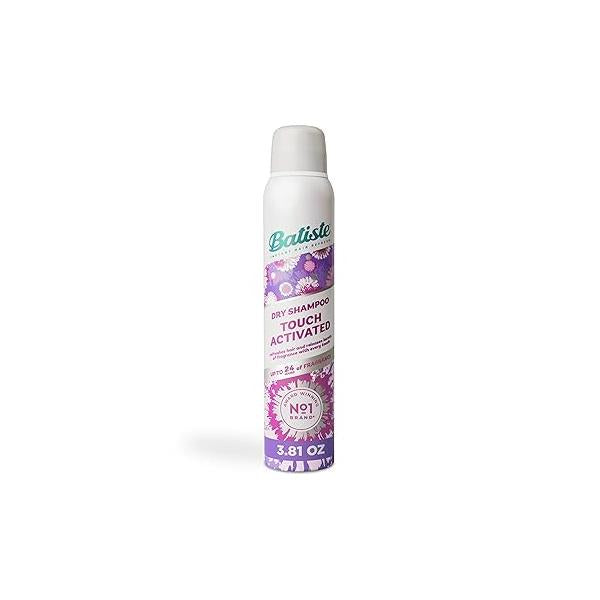 Batiste Touch Activated Dry Shampoo, Up to 24 Hours of Freshness, Absorbs Oil in Hair Between Washes with Lasting Scent Releasing Technology, 3.81 Oz
