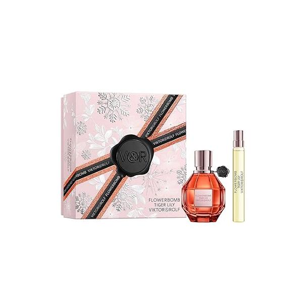 Viktor&Rolf - Tiger Lily Eau de Parfum Women's Perfume Travel Holiday Gift Set Floral, Ambery, & Fruity With Notes of Coconut Mango Full Size, 1.7 Fl Oz 0.3