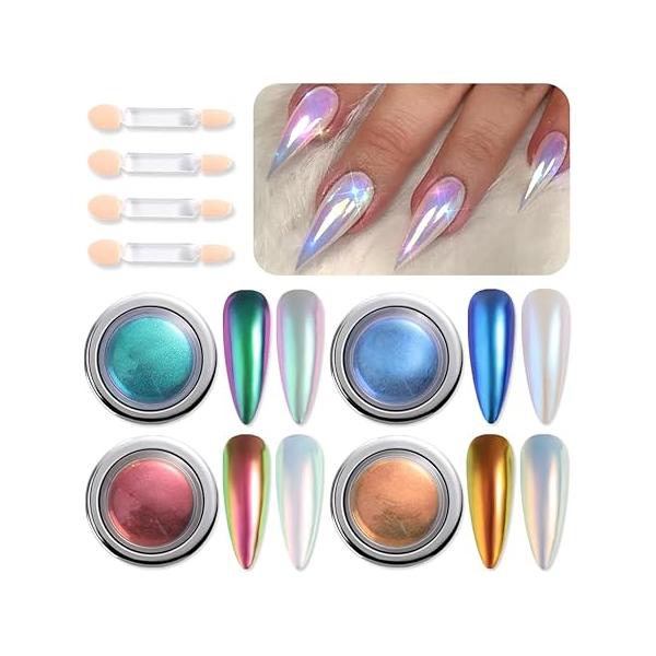 12 Colors Glow in The Dark Powder, Luminous Pigment Powder Fluorescent Neon Phosphor Glitter Dust for Gel Polish Nail Art Decoration, Resin Craft