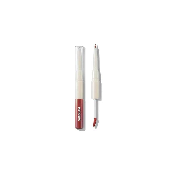 SHEGLAM 2-In-1 Lip Rules Liner & Gloss Pen Long Lasting Plumping Perfect Combo Makeup Set-Case X Case