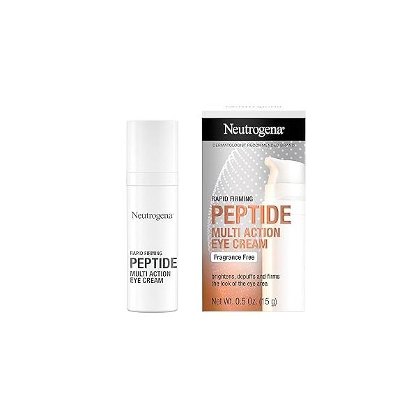 Neutrogena Rapid Firming Peptide Eye Cream: Depuffing, Brightening, Hydrating, Fragrance-Free, 0.5 fl. oz