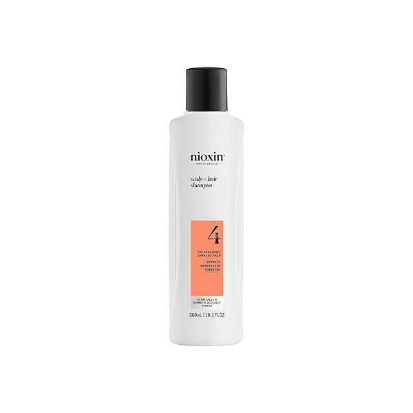 Nioxin System 4 Scalp + Hair Thickening Shampoo For Colored, Dry, & Damaged with Progressed Thinning Maintain Vibrant Color Nourish Boost Density Niacinamide Biotin