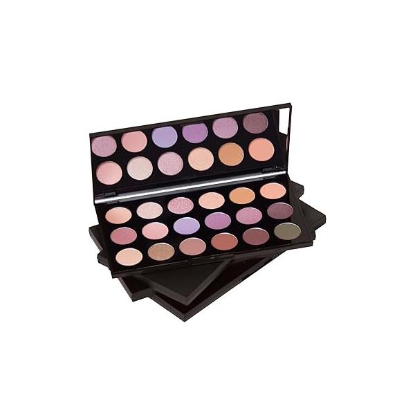 Palladio Ultimate Pro Eyeshadow Makeup Palette, 16 High-Pigmented Powder Colors, Matte, Shimmer, Satin Finishes, Natural Nudes