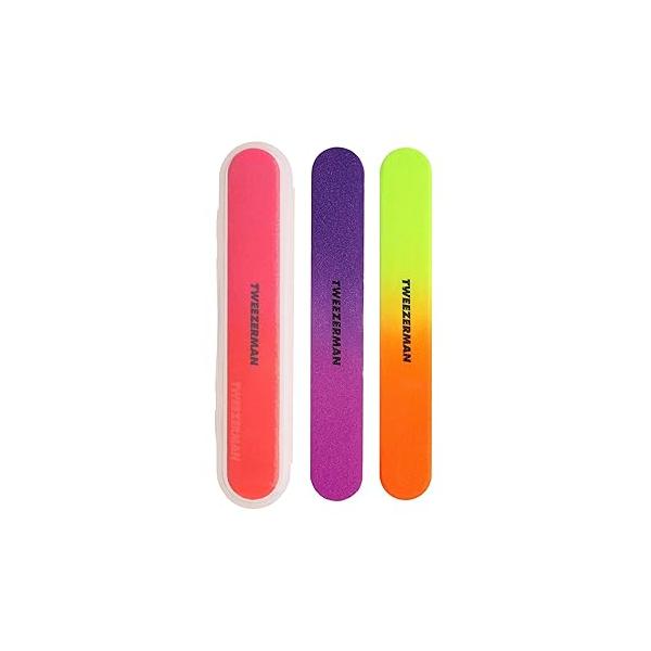 Tweezerman Neon Hot Nail Filemates Model No. 3466-R, 3 Count